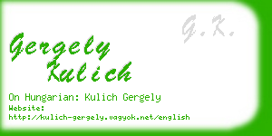 gergely kulich business card